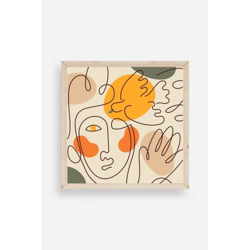 Modern Ahşap Çerçeveli Tablo 42 x 42