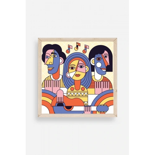 Modern Ahşap Çerçeveli Tablo 50 x 50