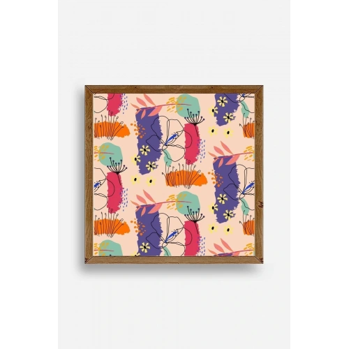 Modern Ahşap Çerçeveli Tablo 50 x 50