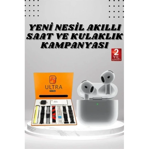 Modern Akıllı Saat 7 Kordon İle 49 Mm Dokunmatik Ekran