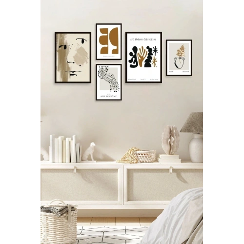Modern Sanat Koleksiyonu 5li Tablo 30 x 40