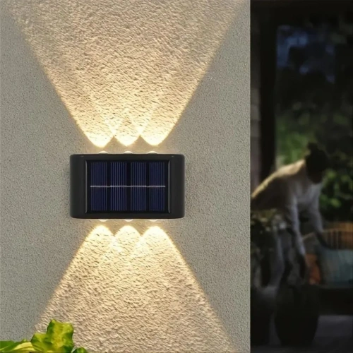 Modern Solar Duvar Aplik 2li Set Güneş Enerjili Led