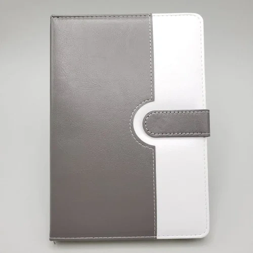 Modern Tasarımlı Çizgili Termo Deri Defter A5 Boyut
