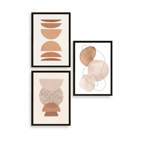 Modern Üçlü Ahşap Çerçeveli Tablo 40 x 60