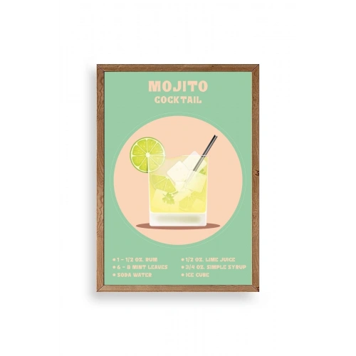 Mojito Ahşap Çerçeveli Tablo 17 x 23