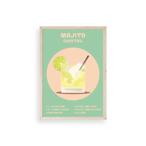 Mojito Ahşap Çerçeveli Tablo 17 x 23