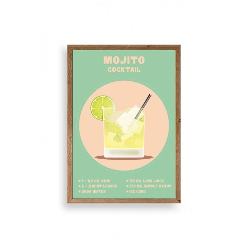Mojito Ahşap Çerçeveli Tablo 23 x 30