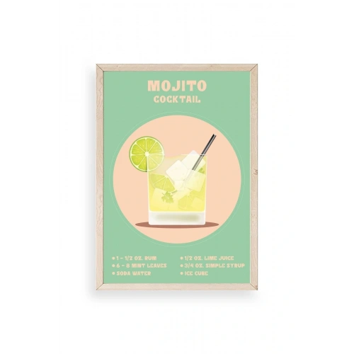 Mojito Ahşap Çerçeveli Tablo 23 x 30