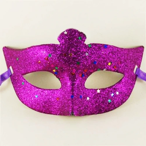 Purple Color Sequined Starry Costume Party Mask