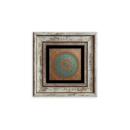 Motif Çerçeveli Taş Tablo 20 cm