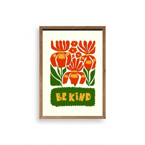 Motto Ahşap Çerçeveli Tablo 17 x 23