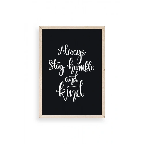 Motto Ahşap Çerçeveli Tablo 17 x 23