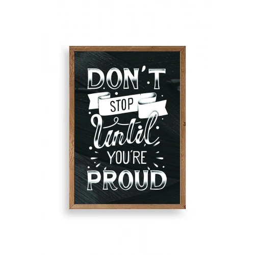 Motto Ahşap Çerçeveli Tablo 17 x 23