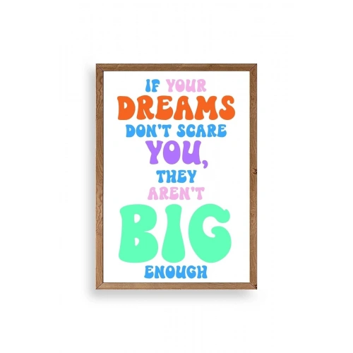 Motto Ahşap Çerçeveli Tablo 17 x 23