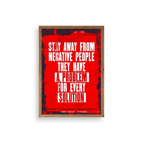 Motto Ahşap Çerçeveli Tablo 17 x 23