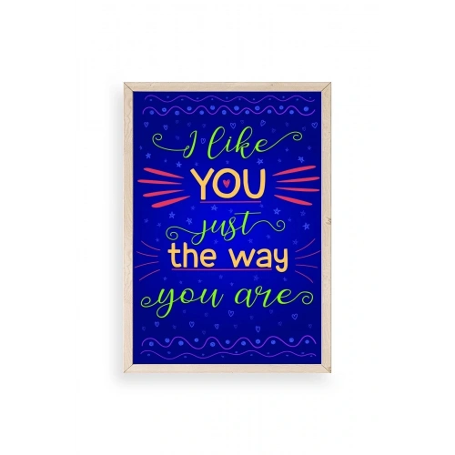 Motto Ahşap Çerçeveli Tablo 17 x 23