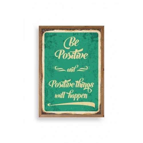 Motto Ahşap Çerçeveli Tablo 17 x 23