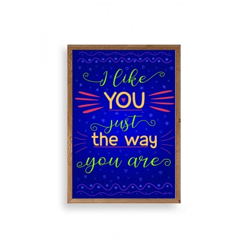 Motto Ahşap Çerçeveli Tablo 17 x 23