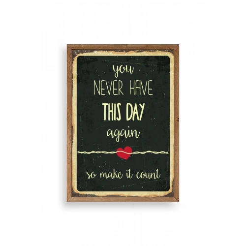 Motto Ahşap Çerçeveli Tablo 17 x 23