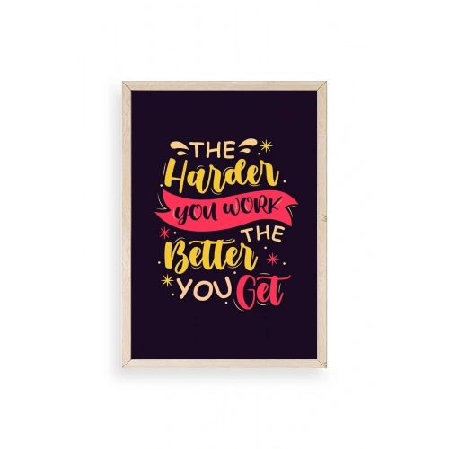 Motto Ahşap Çerçeveli Tablo 17 x 23