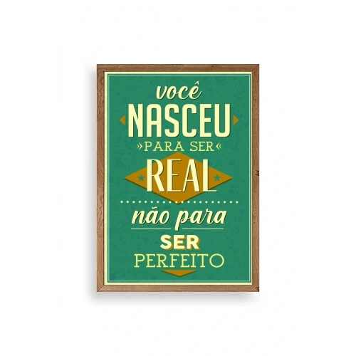 Motto Ahşap Çerçeveli Tablo 17 x 23