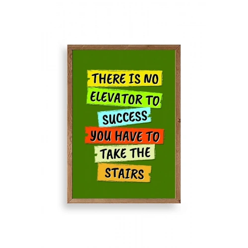 Motto Ahşap Çerçeveli Tablo 23 x 30