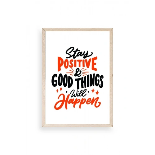 Motto Ahşap Çerçeveli Tablo 23 x 30