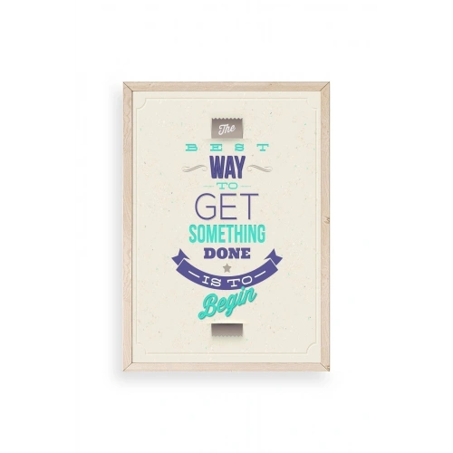 Motto Ahşap Çerçeveli Tablo 23 x 30