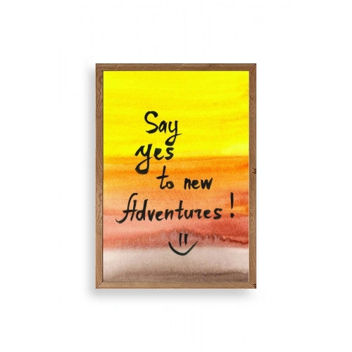 Motto Ahşap Çerçeveli Tablo 23 x 30