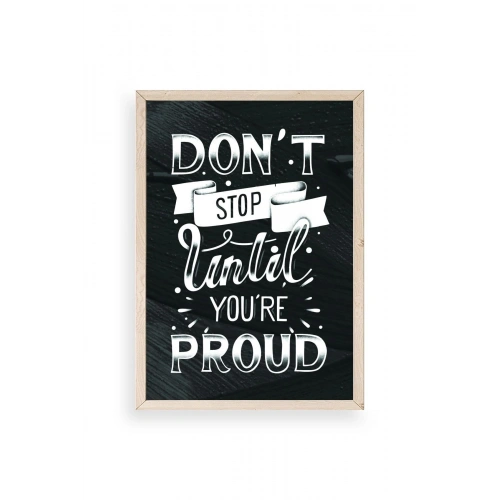 Motto Ahşap Çerçeveli Tablo 23 x 30