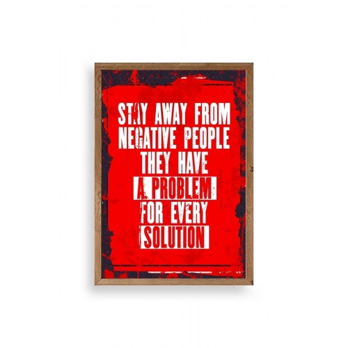 Motto Ahşap Çerçeveli Tablo 23 x 30