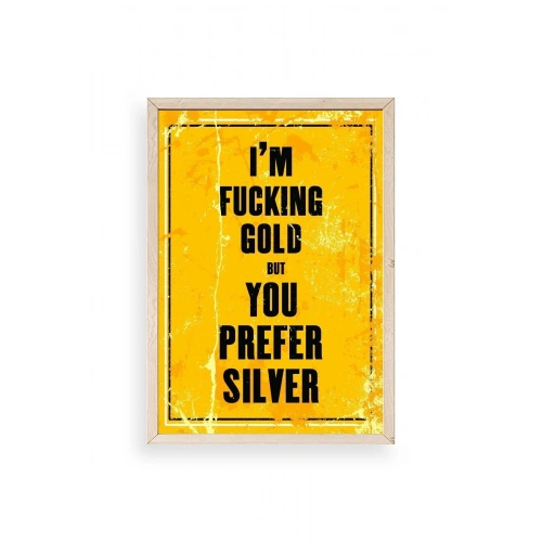 Motto Ahşap Çerçeveli Tablo 23 x 30