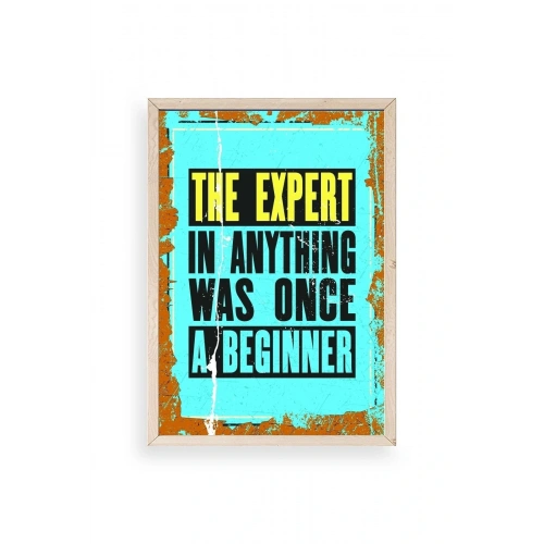 Motto Ahşap Çerçeveli Tablo 23 x 30