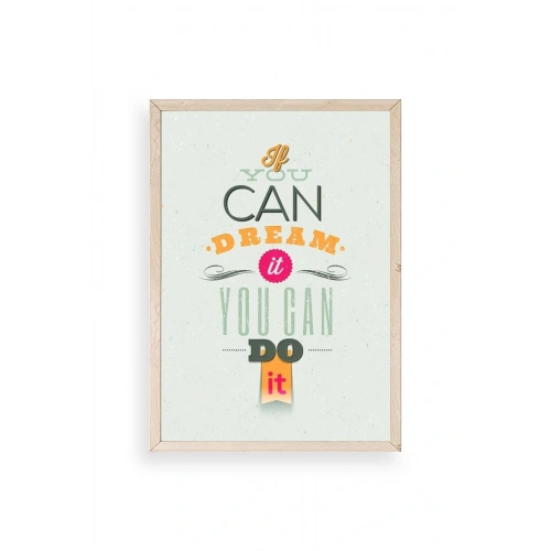 Motto Ahşap Çerçeveli Tablo 23 x 30