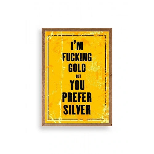 Motto Ahşap Çerçeveli Tablo 23 x 30