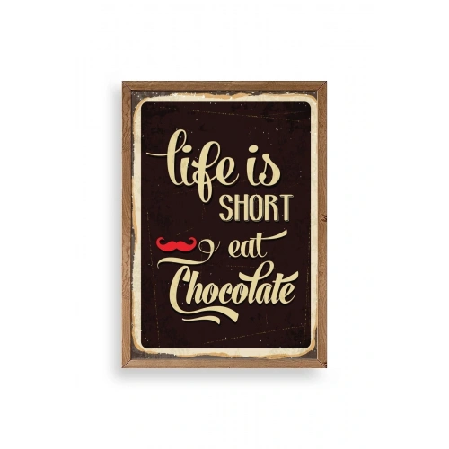 Motto Ahşap Çerçeveli Tablo 23 x 30