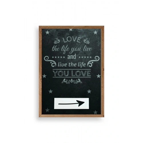 Motto Ahşap Çerçeveli Tablo 23 x 30