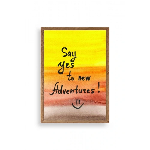 Motto Ahşap Çerçeveli Tablo 23 x 30