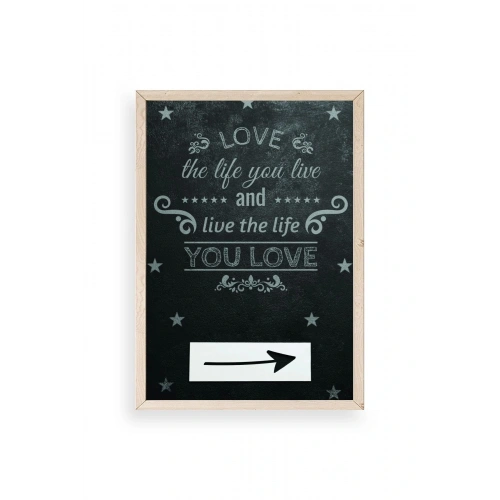 Motto Ahşap Çerçeveli Tablo 23 x 30