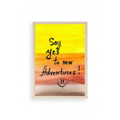 Motto Ahşap Çerçeveli Tablo 23 x 30