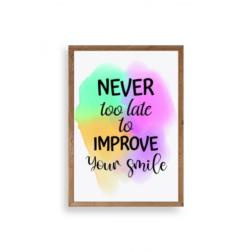 Motto Ahşap Çerçeveli Tablo 23 x 30