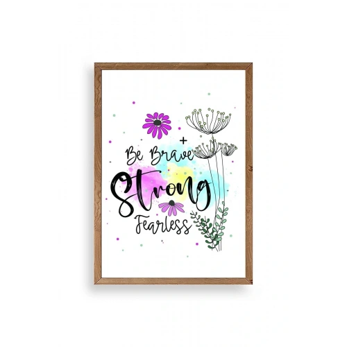 Motto Ahşap Çerçeveli Tablo 23 x 30