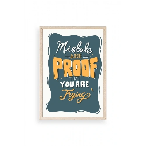 Motto Ahşap Çerçeveli Tablo 23 x 30