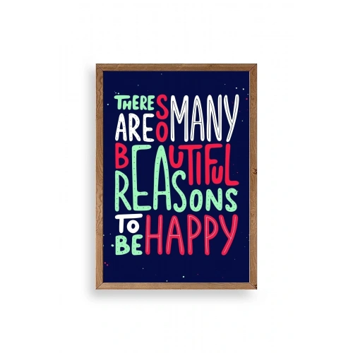 Motto Ahşap Çerçeveli Tablo 23 x 30