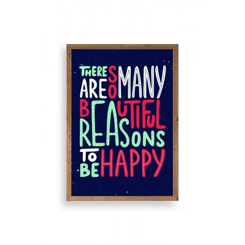 Motto Ahşap Çerçeveli Tablo 30 x 42