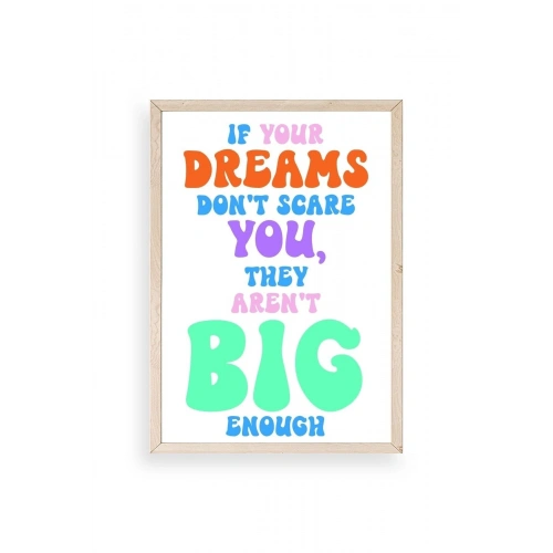 Motto Ahşap Çerçeveli Tablo 30 x 42