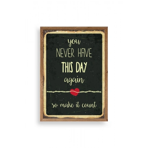 Motto Ahşap Çerçeveli Tablo 30 x 42