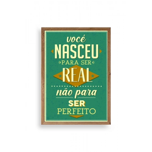 Motto Ahşap Çerçeveli Tablo 30 x 42