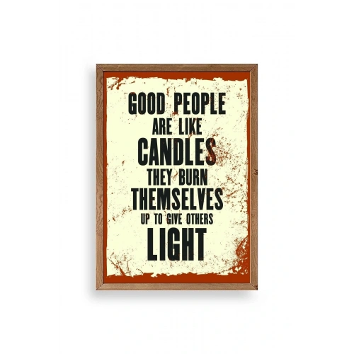 Motto Ahşap Çerçeveli Tablo 30 x 42