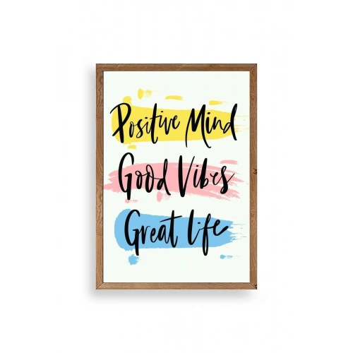 Motto Ahşap Çerçeveli Tablo 30 x 42